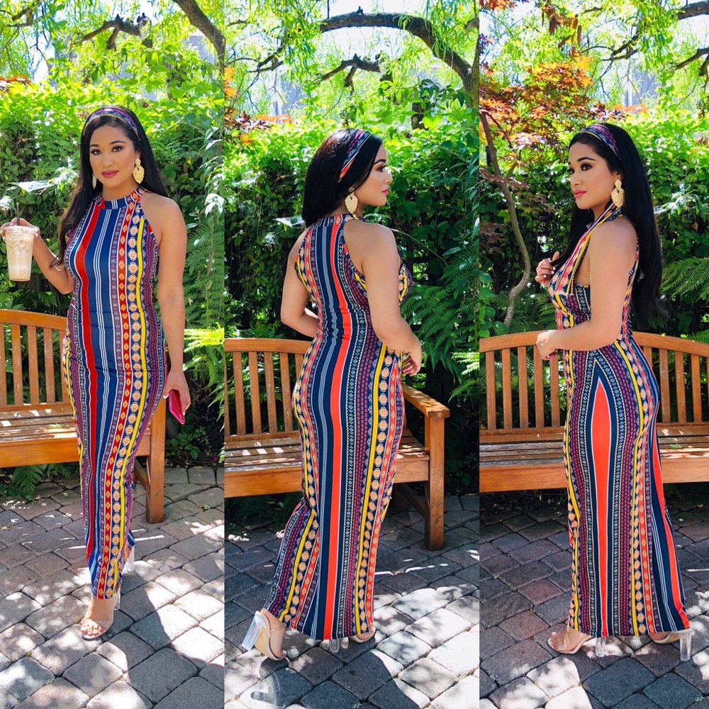 ❤️Back In Stock🔥 “Saffron” Bohemian Maxi Dress💕